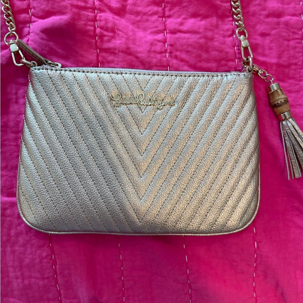 Lilly Pulitzer Gold Crossbody Bag
